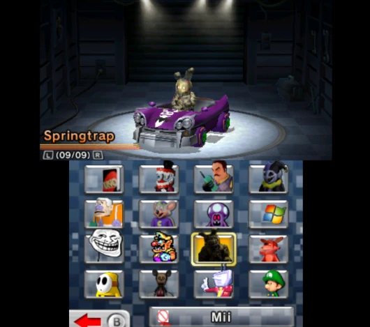 springtrap-in-mario-kart-7-mod-for-mario-kart-7-mk7-mods