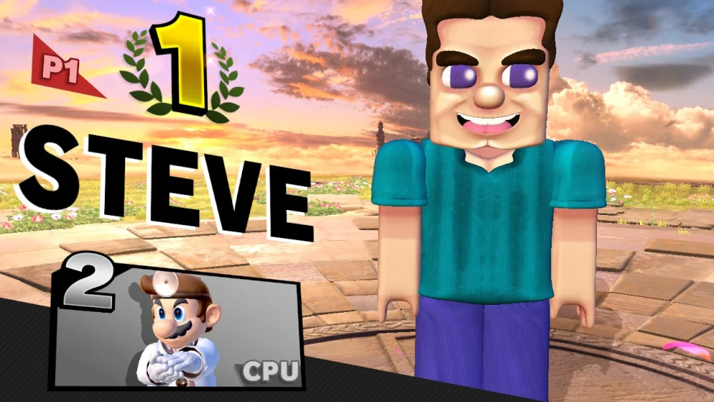 Steve Rambo Mod Grotesque Steve Mod for Super Smash Bros. Ultimate | SSBU Mods