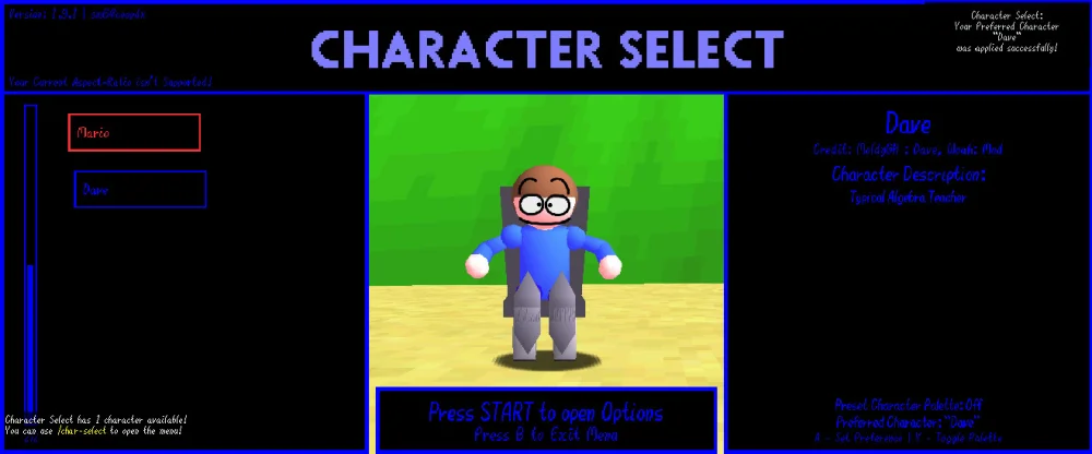 [CS]Dave Mod for Super Mario 64 PC Port | SM64 PC Mods