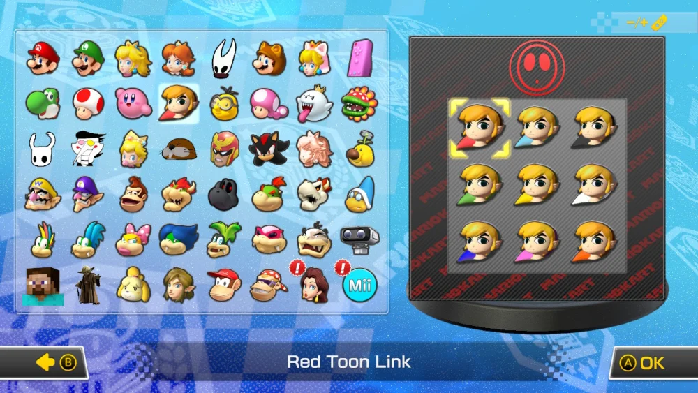 Toon Link Ui Colors Mod for Mario Kart 8 Deluxe | MK8D Mods
