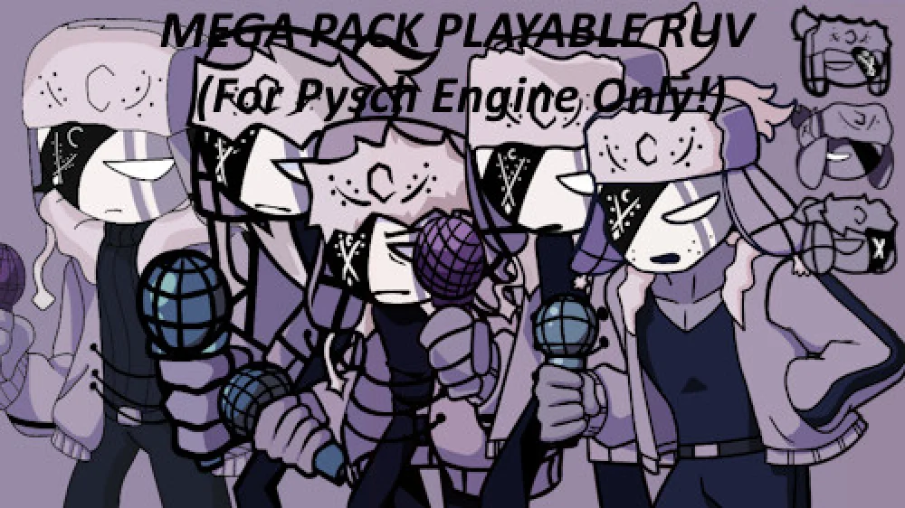 Playable Ruv Pack! Mod for Friday Night Funkin' | FNF Mods