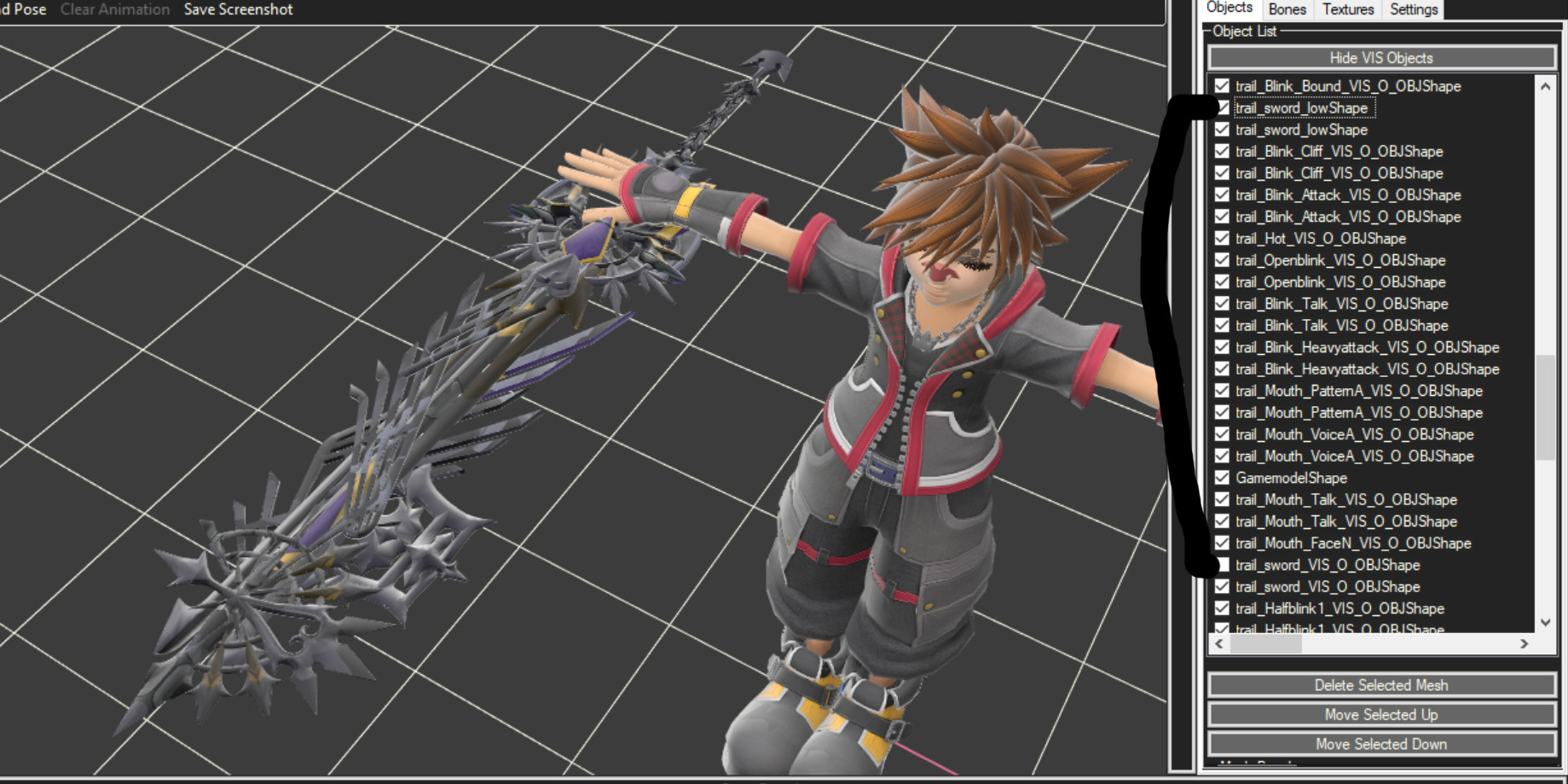 KH3 Sora hair on different Formchange & Keyblade [Super Smash Bros