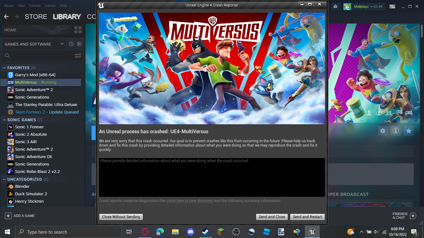 Mods won't work with the latest update Question for MultiVersus | MVS ...