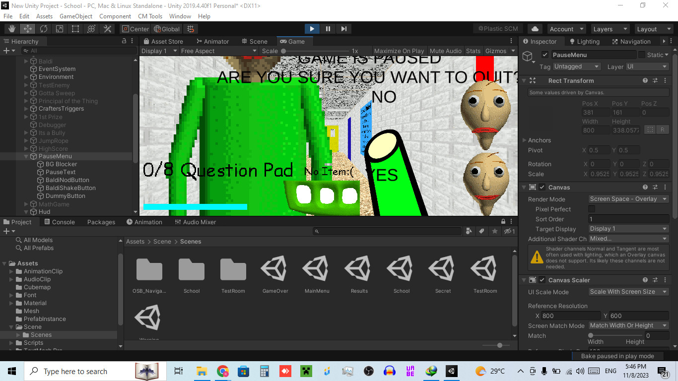 How to fix item slots? [Baldi's Basics] [Questions]