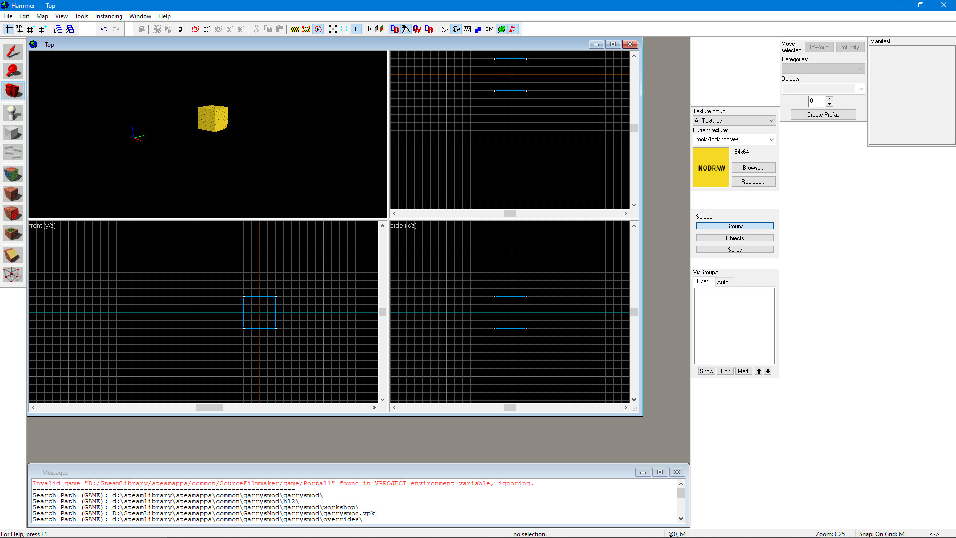 Hammer NODRAW box Question for Source Engine | Source Questions