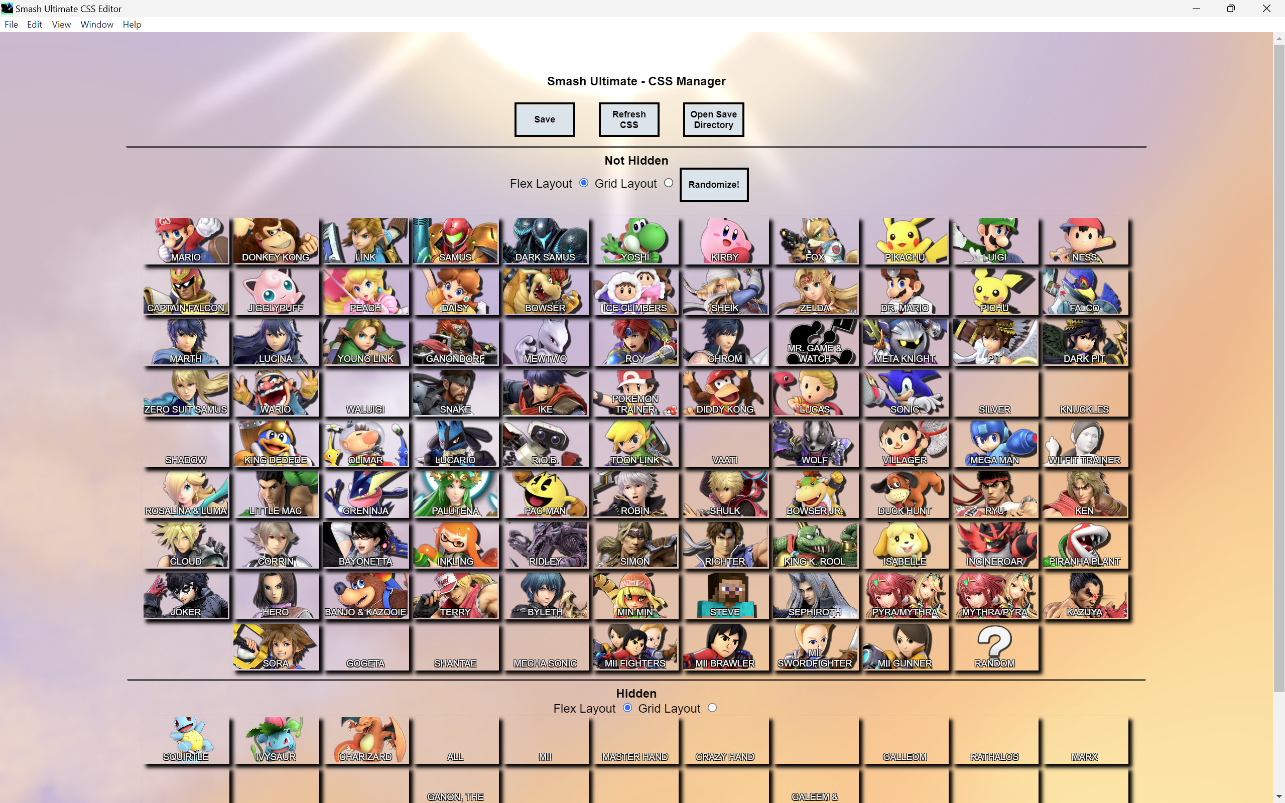 Ssbu Css Roster Template Extra Characters Not Appearing in CSS Question for Super Smash Bros ...