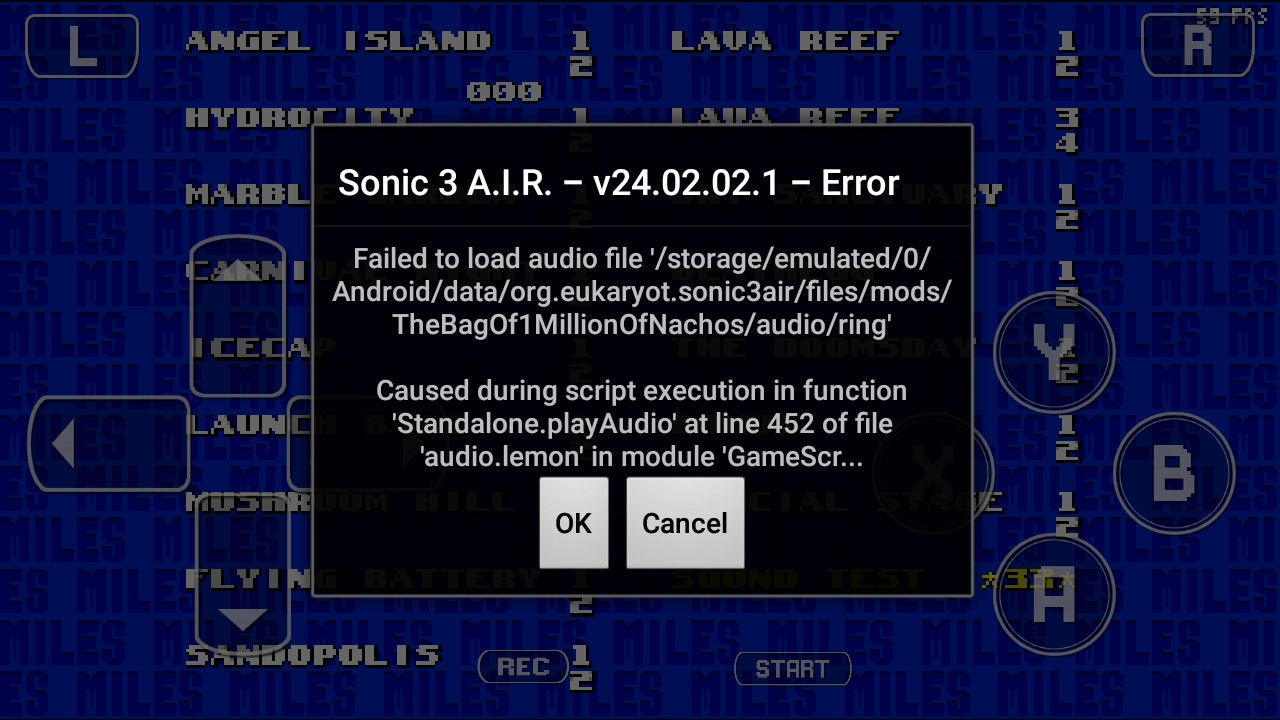 The Both Audios Has Corrupted :[ Question for Sonic 3 A.I.R. | S3AIR ...