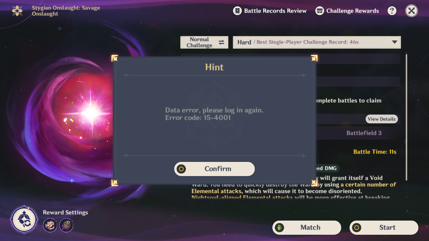 Error Code: 15-4001 Question for Genshin Impact | GI Questions