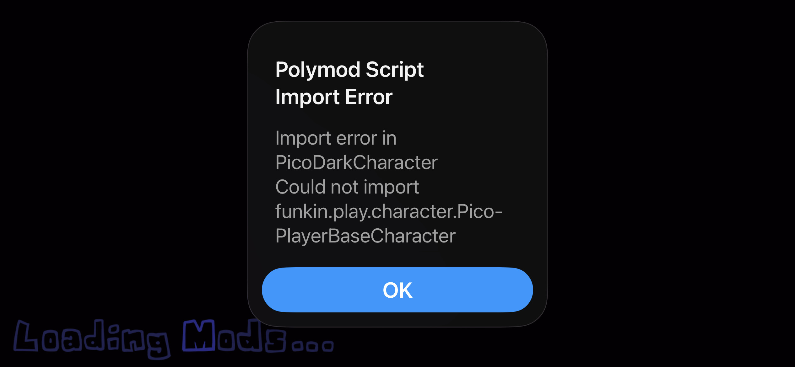 Fnf Object Error Error messages on iOS. How do I fix this? Question for Friday Night ...