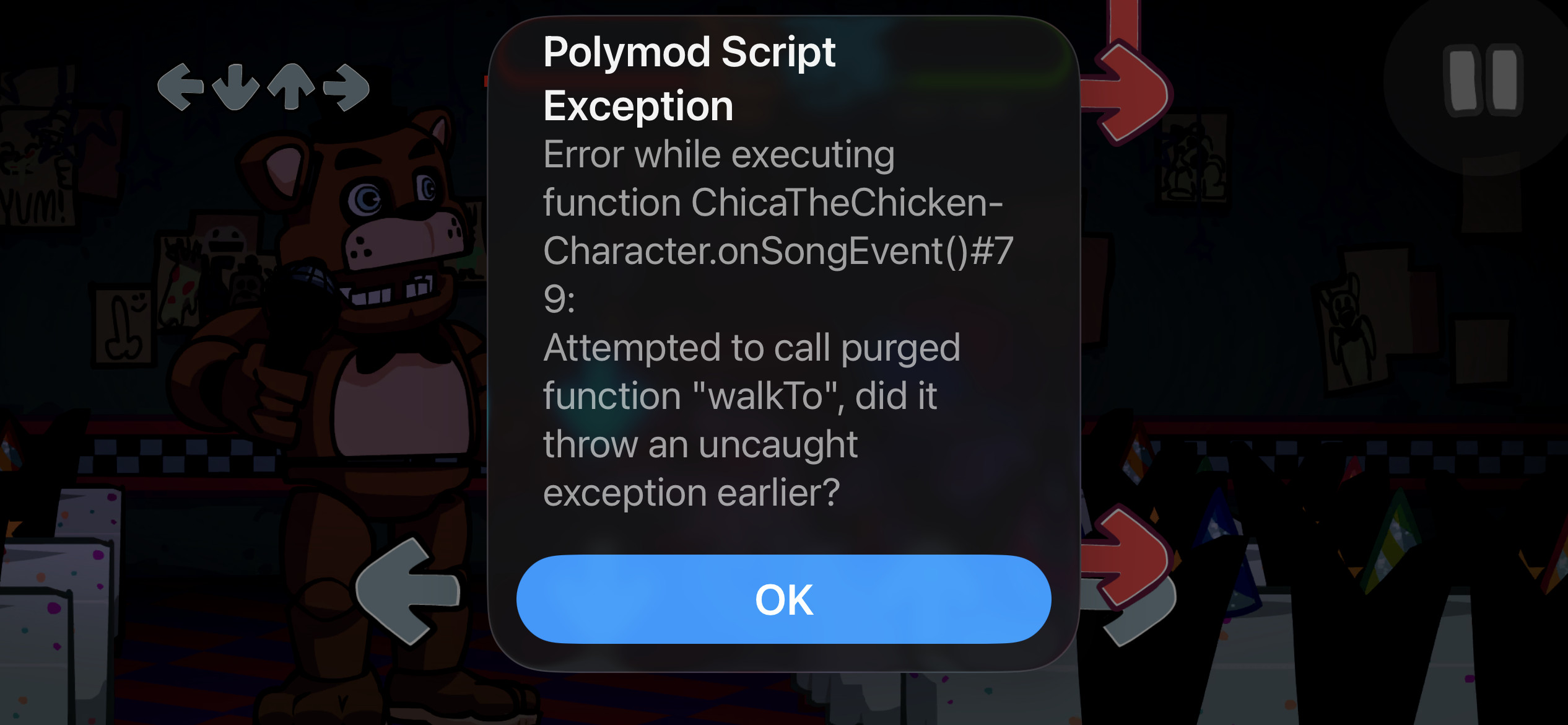 Fnf Object Error Error messages on iOS. How do I fix this? Question for Friday Night ...