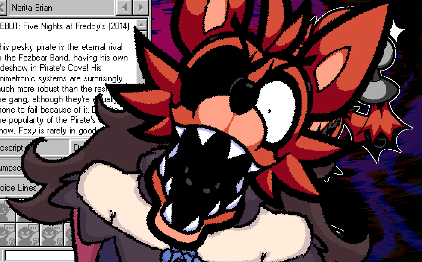 Foxy and Withered Foxy's Jumpscare sharing sprites Question for