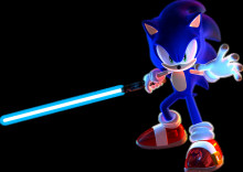 Star wars theme or Sonic characters with lightsaber