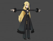 Cynthia player model (Pokémon Masters)