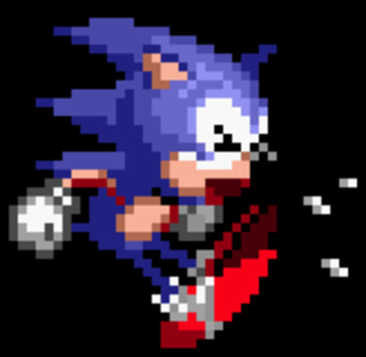 Unused Sonic sneezing sprite from Sonic 1 on Make a GIF