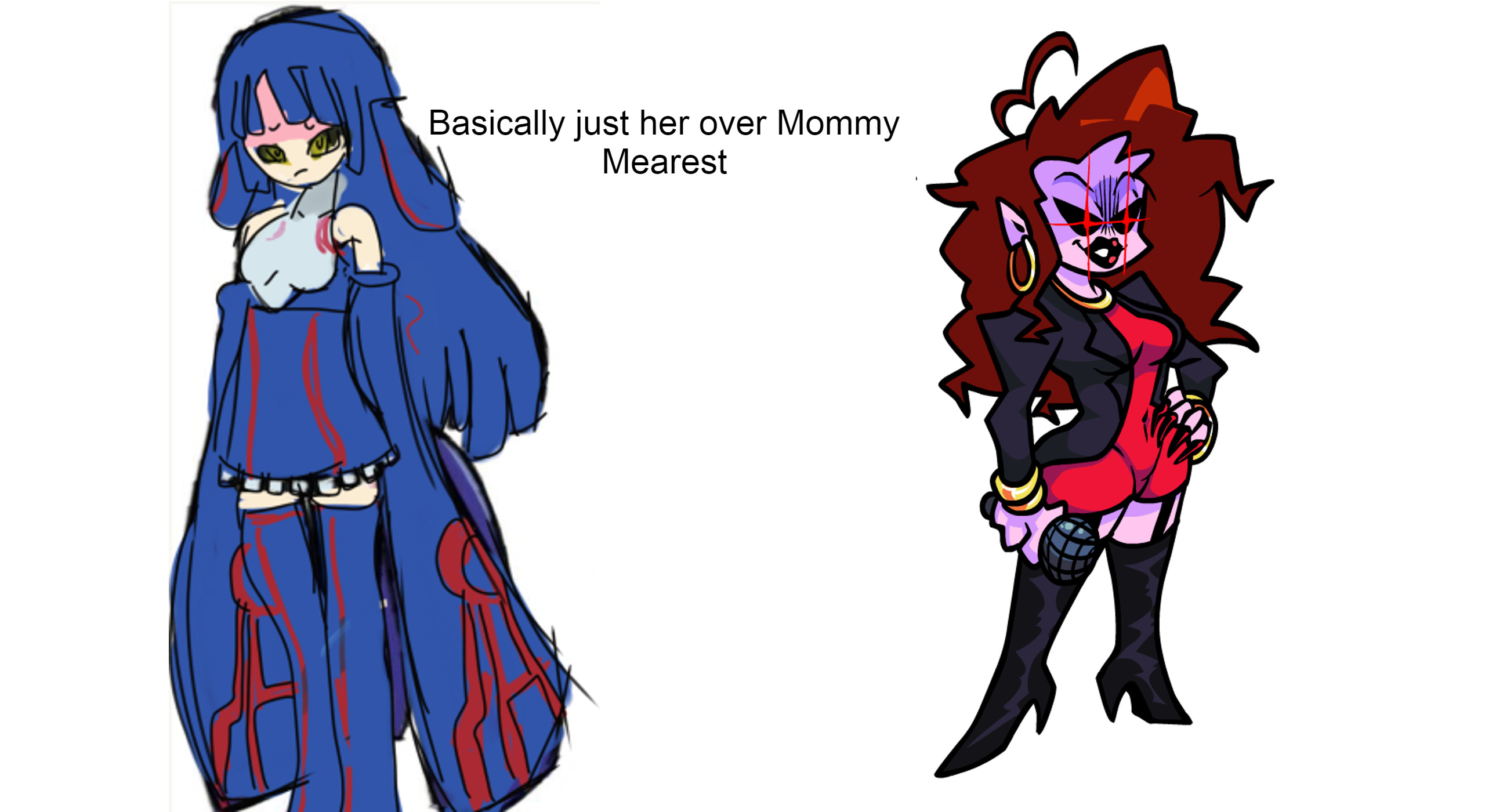 My friends oc over Mommy Mearest [Friday Night Funkin'] [Requests]