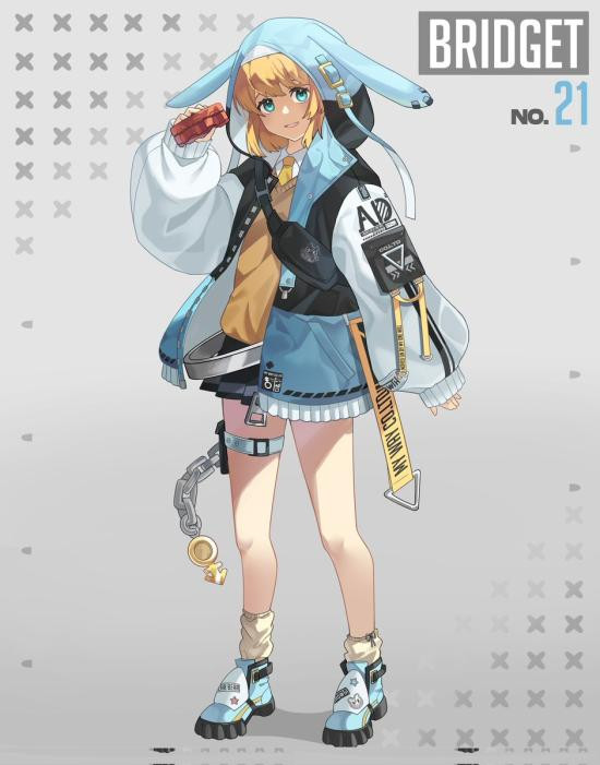 Bridget (Ggst Design), Guilty Gear Strive, Hood Down Ver. Minecraft skin # Bridget #Female  in 2023