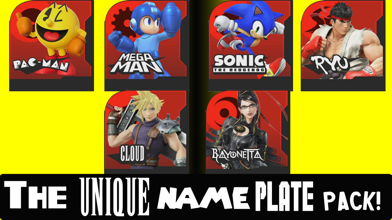 The Unique Name Plate Pack [Super Smash Bros. Ultimate] [Requests]