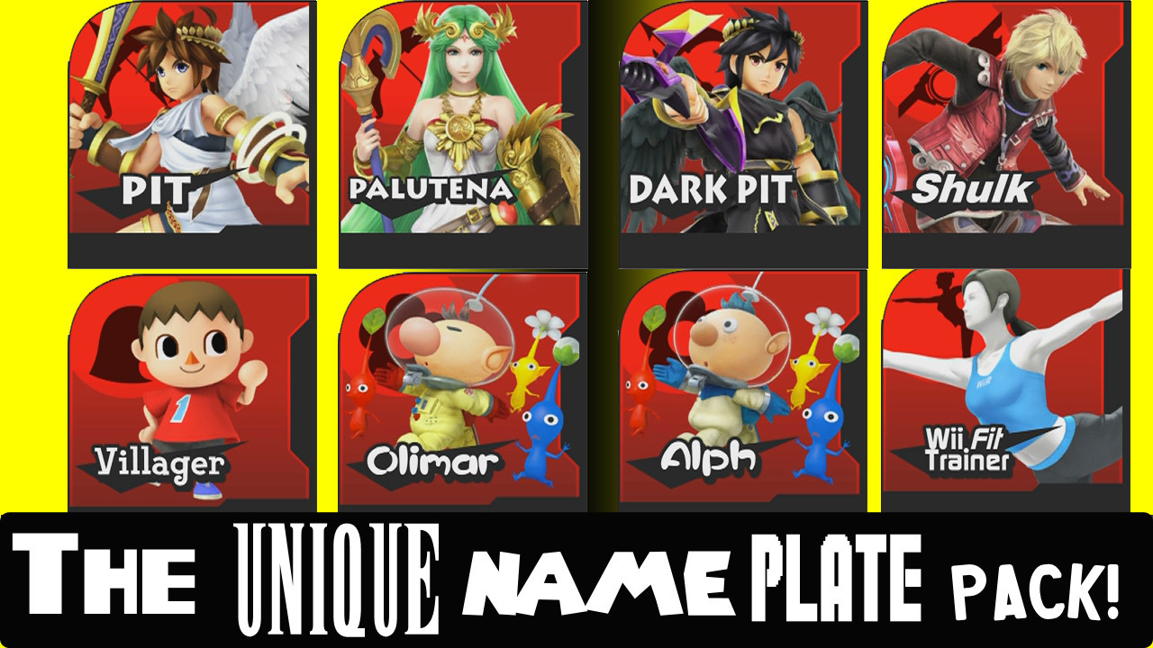 The Unique Name Plate Pack [Super Smash Bros. Ultimate] [Requests]