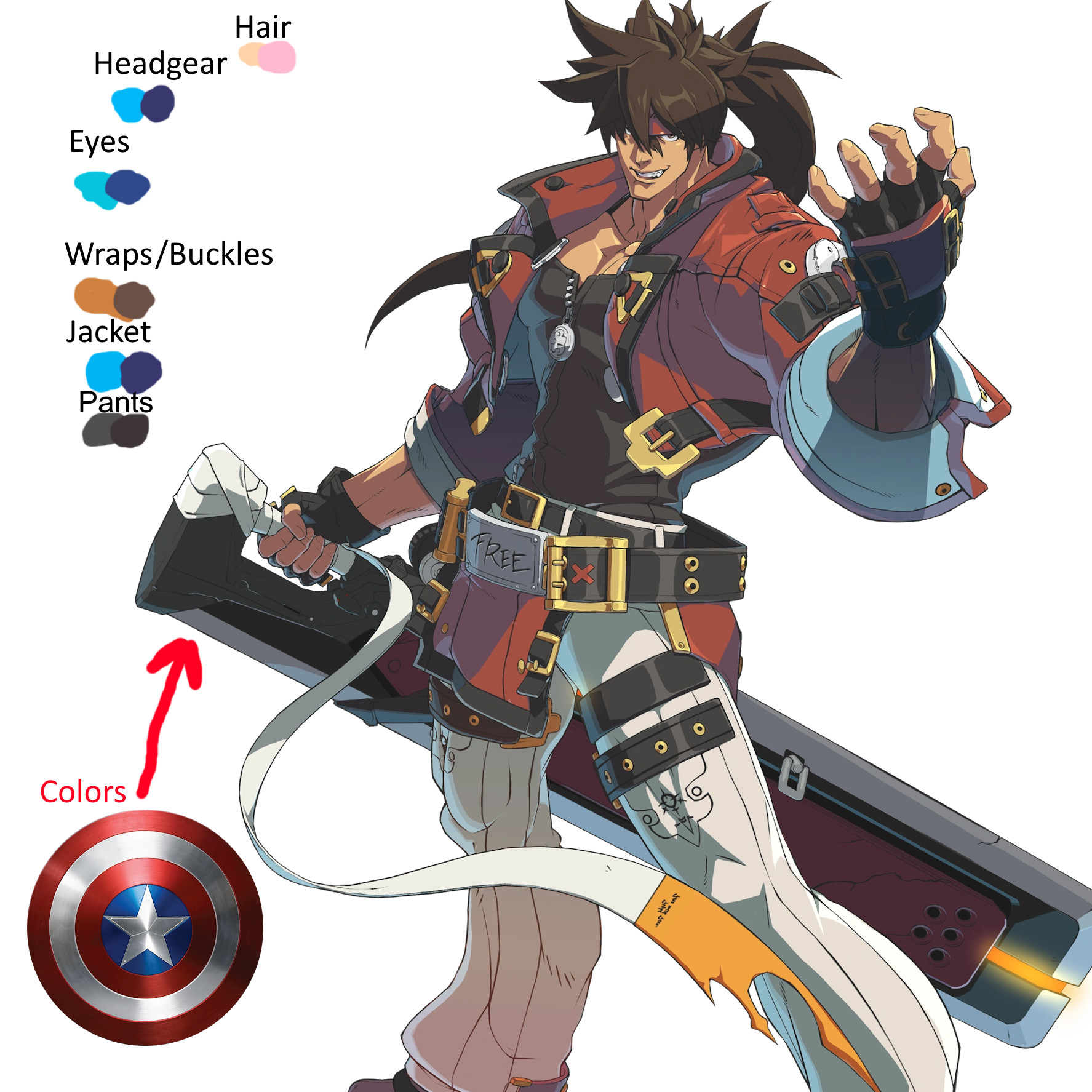 Captain America Sol Recolor Request for GUILTY GEAR -STRIVE- | GGST ...