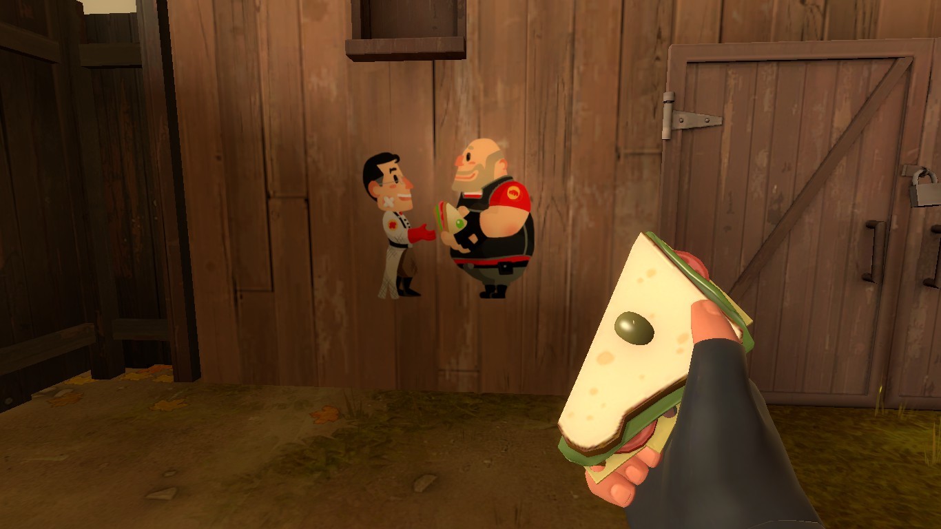 Distance fading sandvich heavy [Team Fortress 2] [Sprays]