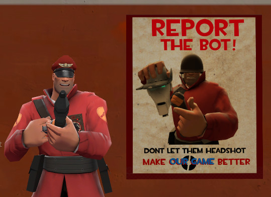 Bot Spray Report the bot! Spray for Team Fortress 2 | TF2 Sprays