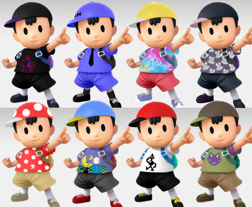 Ness Earthbound Enemy Pack Super Smash Bros Wii U Skin Mods