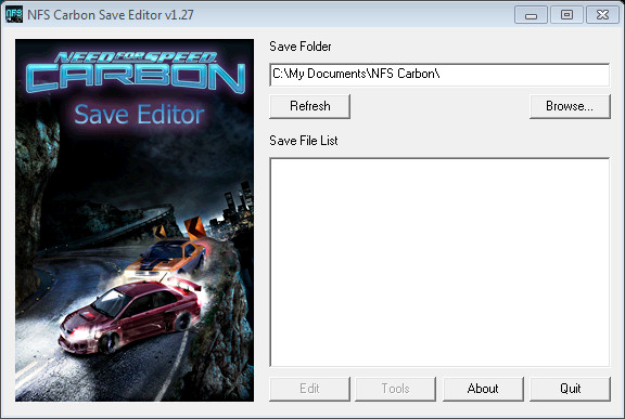 NFS Carbon Unlocker (Save Editor) V1.27 [Need For Speed: Carbon.