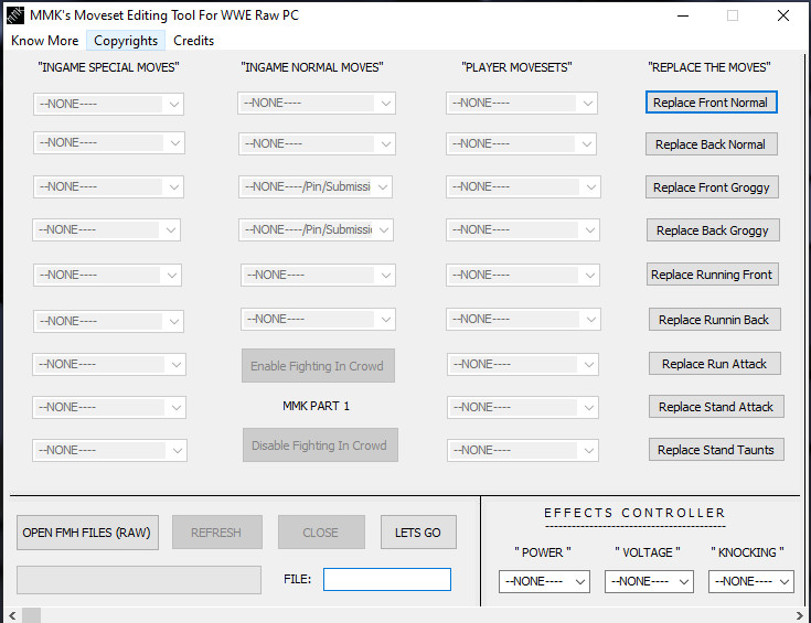 Open Fmh File Moveset Editing Tool Modding Tool for WWE Raw | WWER Modding Tools