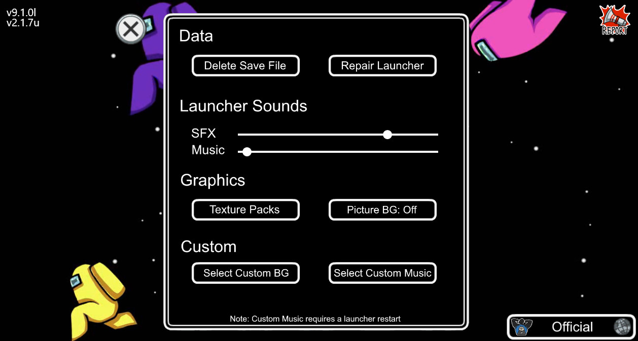 Among us mod Menu