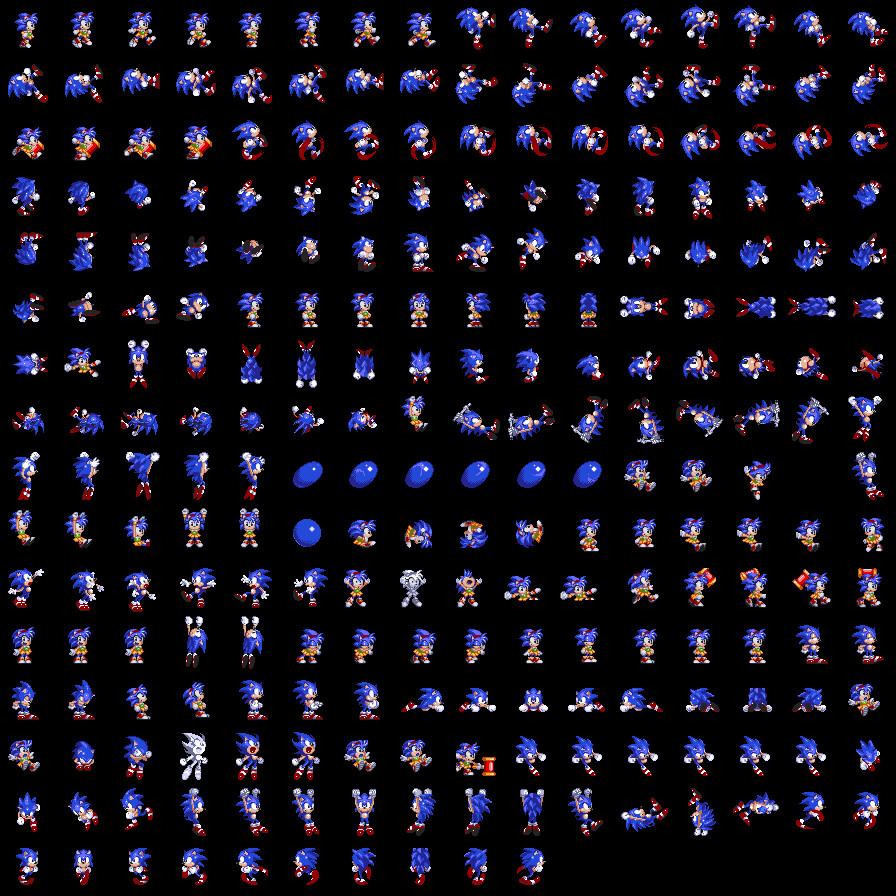 Sonic run sprite style S3 GIF PNG by masterr1-for-sprites on
