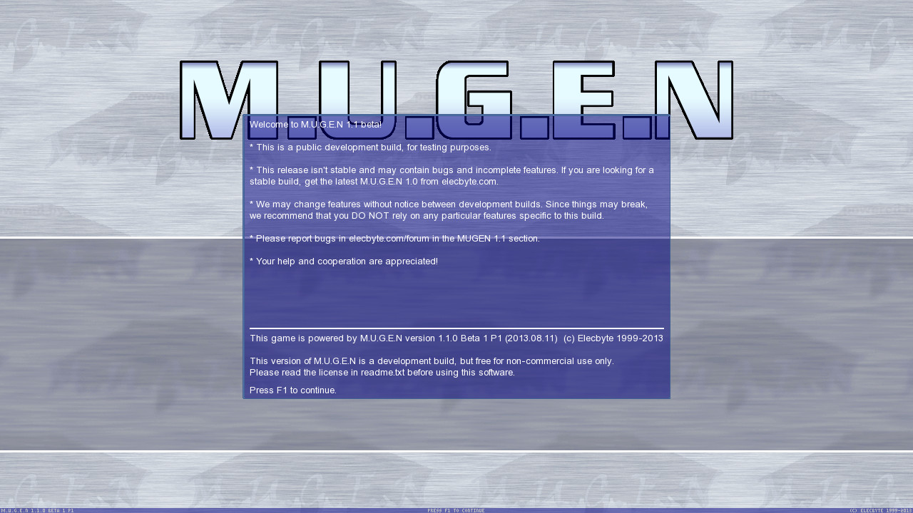 M.U.G.E.N 1.1 b1 [M.U.G.E.N] [Modding Tools]