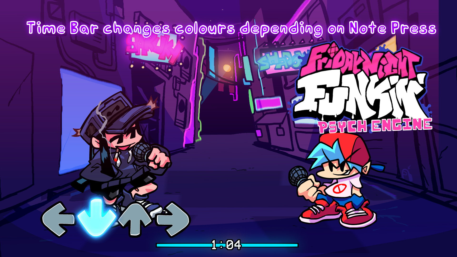 Time Bar changes colour on Note Press [Friday Night Funkin'] [Modding