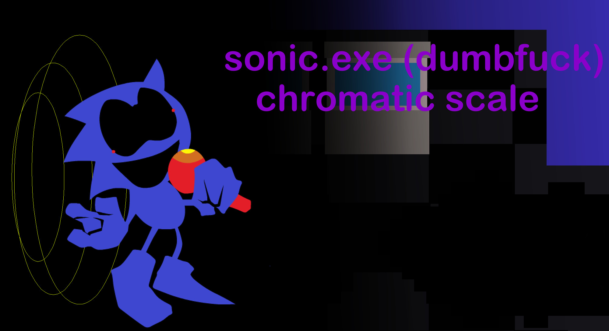 Sonic.exe (dumbfuck) chromatic scale (+ samples!) [Friday Night Funkin