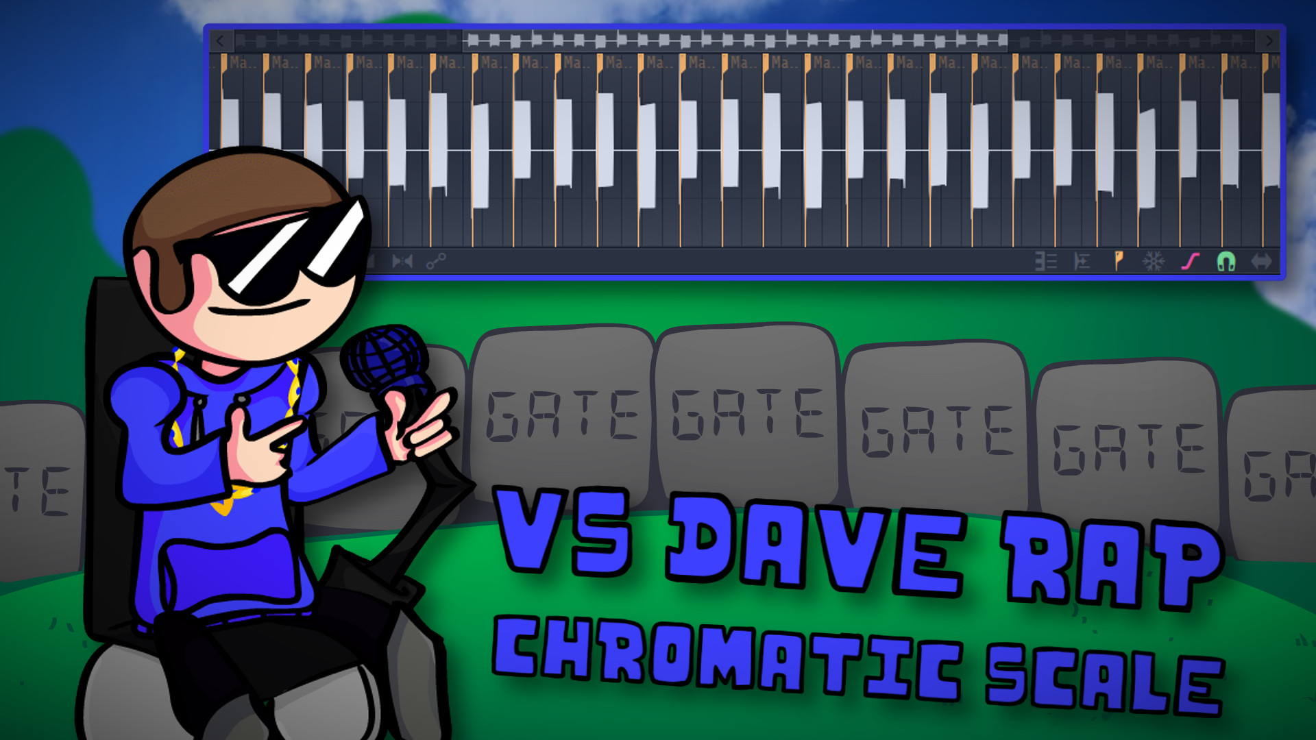 Vs. Dave Rap Chromatic Scale [Friday Night Funkin'] [Modding Tools]