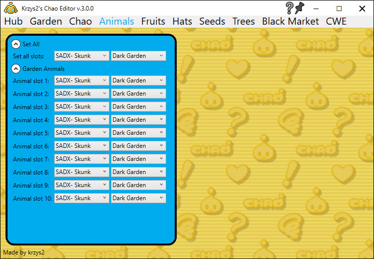 chao様　オーダー専用ページ Krzys2's Chao Editor Modding Tool for Sonic Adventure 2 | SA2