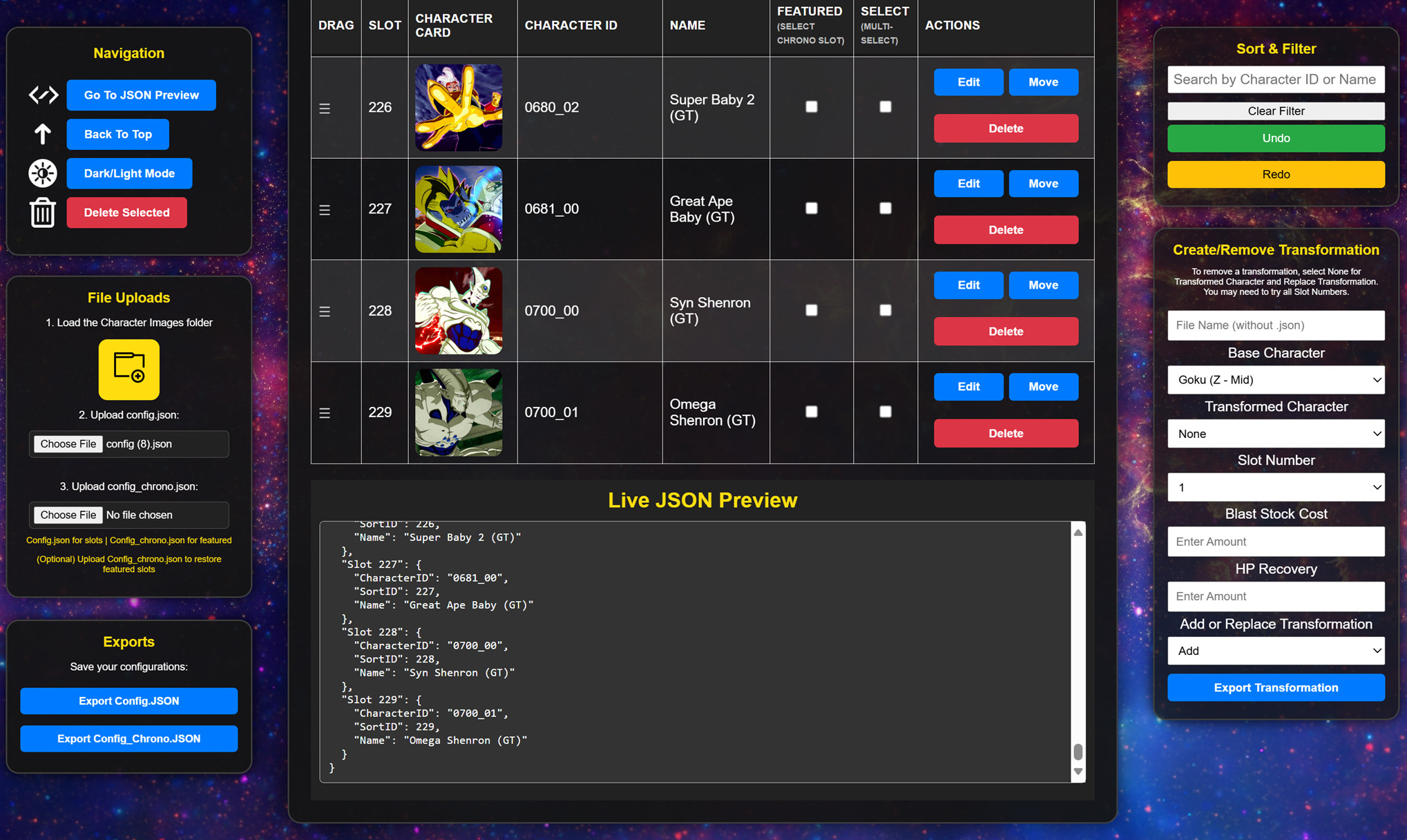 CSS Config Updater V7 Modding Tool for Dragon Ball: Sparking! ZERO