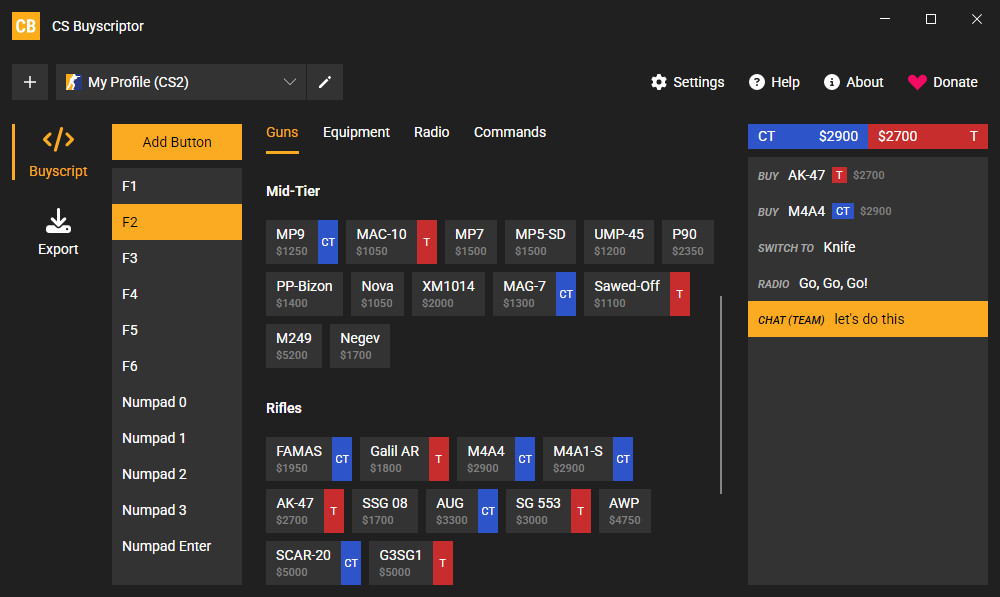 CS Buyscriptor Modding Tool for Counter-Strike 2 | CS2 Modding Tools