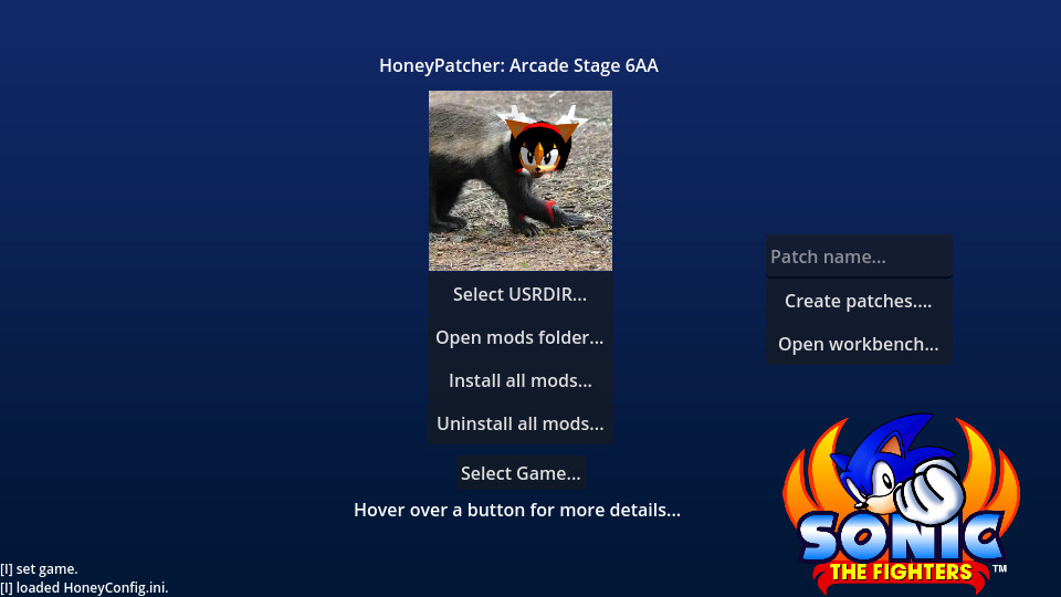 Honeypatcher modding tool for sonic the fighters stf modding tools