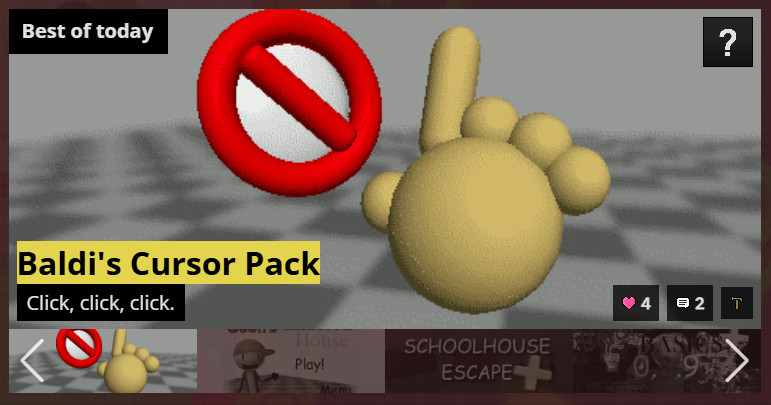Baldi's Cursor Pack (V1.2) Modding Tool for Baldi's Basics | Baldi ...