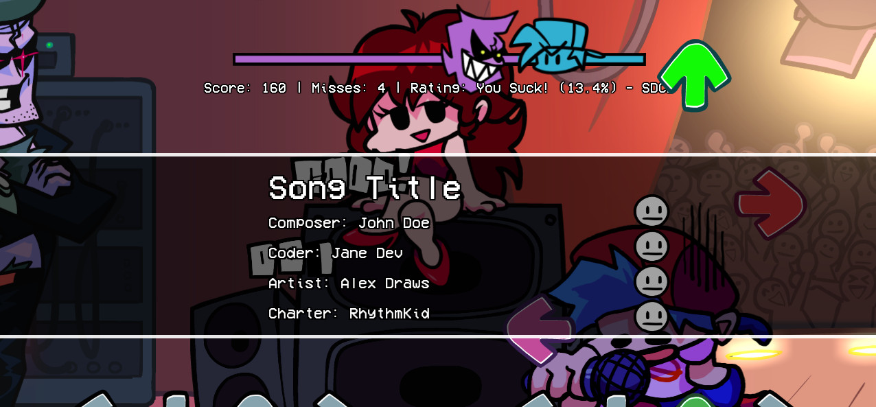 A horizontal credits script Modding Tool for Friday Night Funkin' | FNF ...