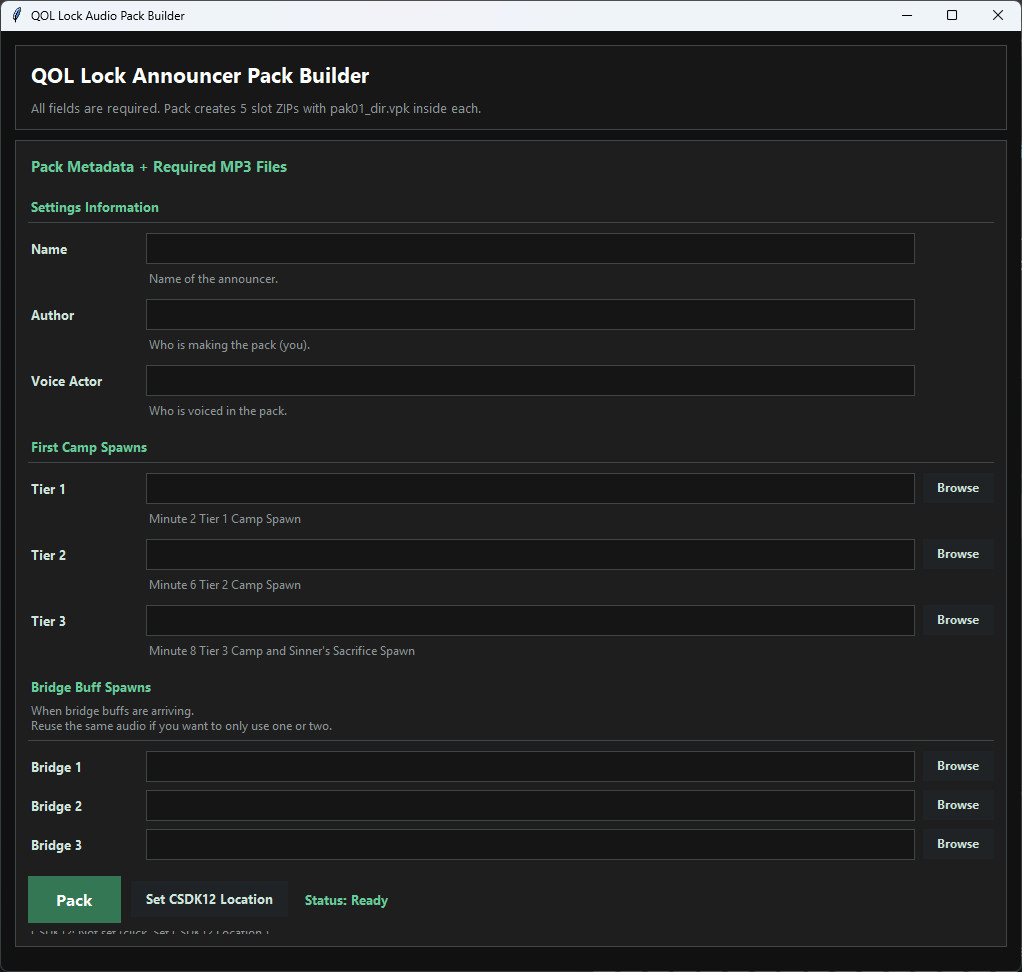 [Tool] QOL Lock Custom Announcer Maker