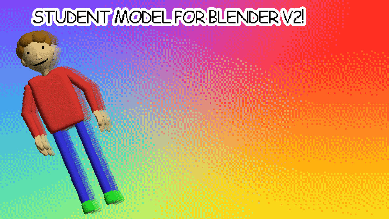 STUDENT MODEL FOR BLENDER! Modding Tool for Baldi's Basics | Baldi ...