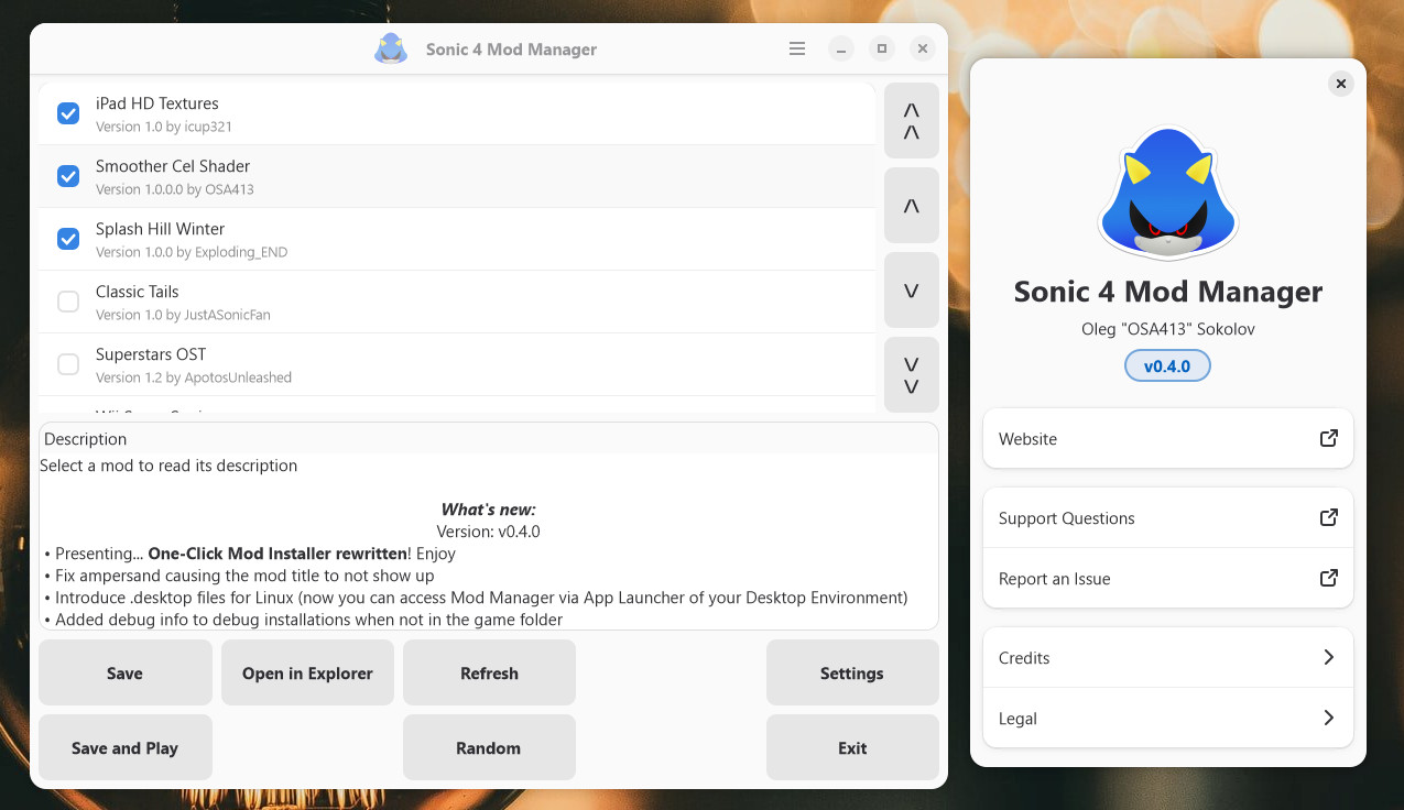 Sonic 4 Mod Loader Modding Tool for Sonic the Hedgehog 4: Episode I ...