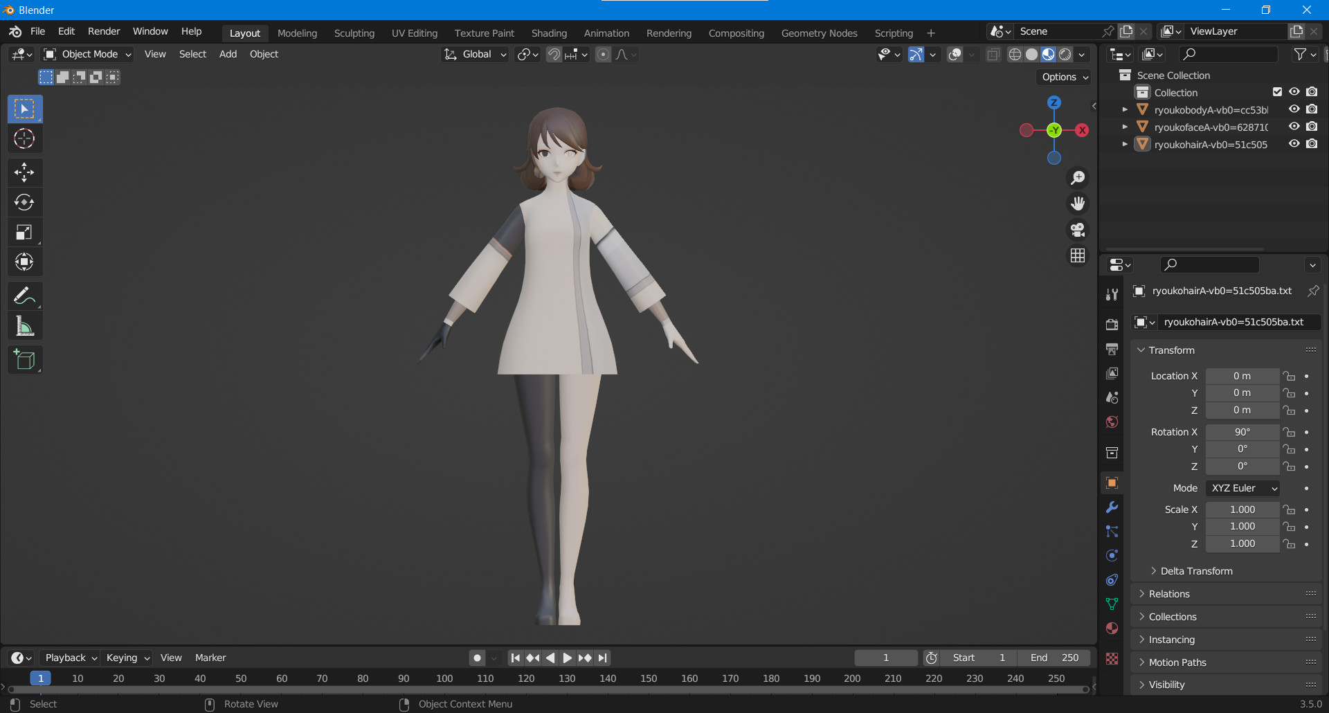 Genshin Impact Female Inazuma NPC Models Modding Tool for Genshin ...