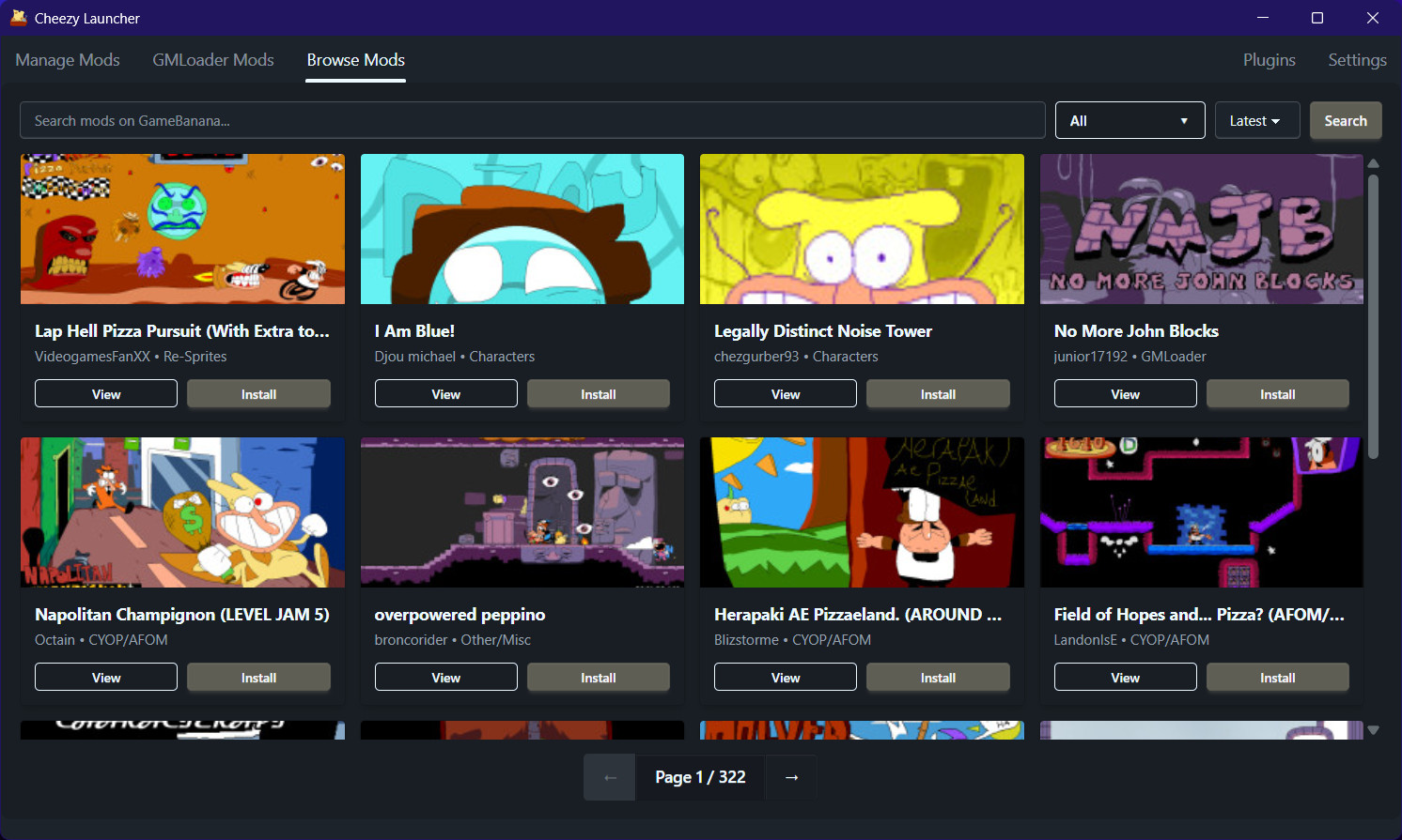 Cheezy Launcher Modding Tool for Pizza Tower | PT Modding Tools