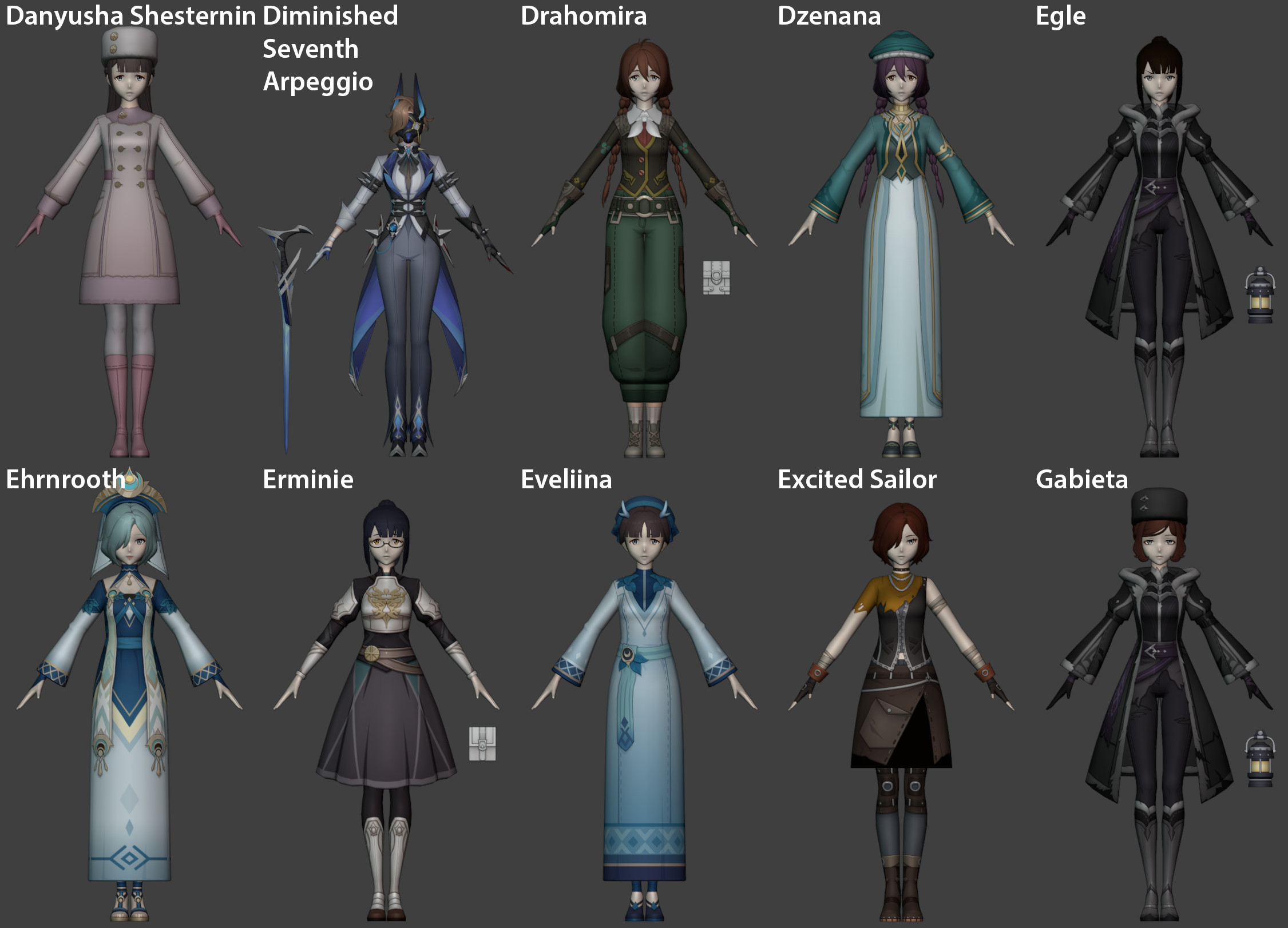 Genshin Impact Female Nodkrai NPC Models Modding Tool for Genshin ...