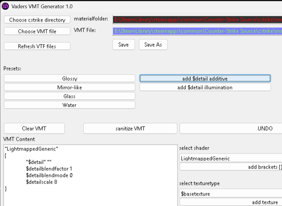 VVMT VMT Generator Modding Tool for Counter-Strike: Source | CS:S ...