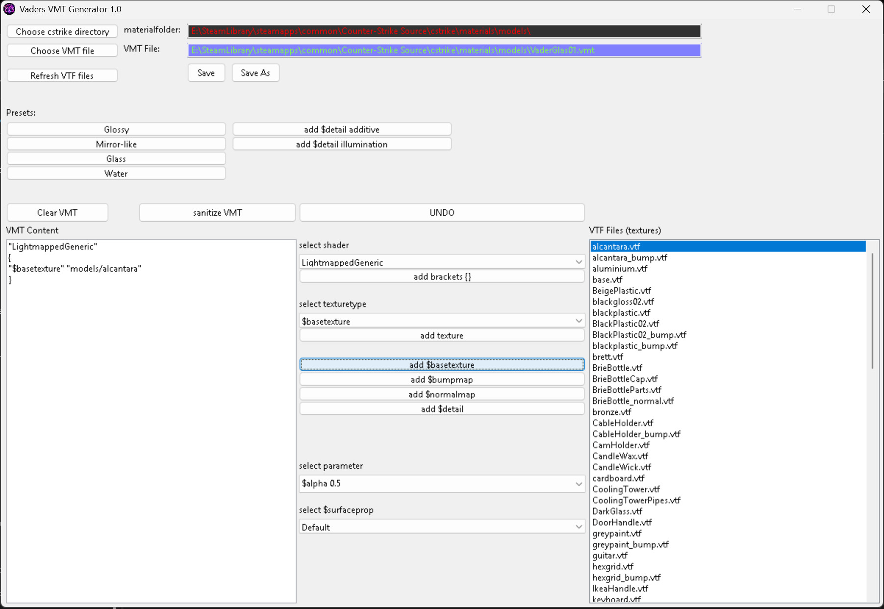 VVMT VMT Generator Modding Tool for Counter-Strike: Source | CS:S ...
