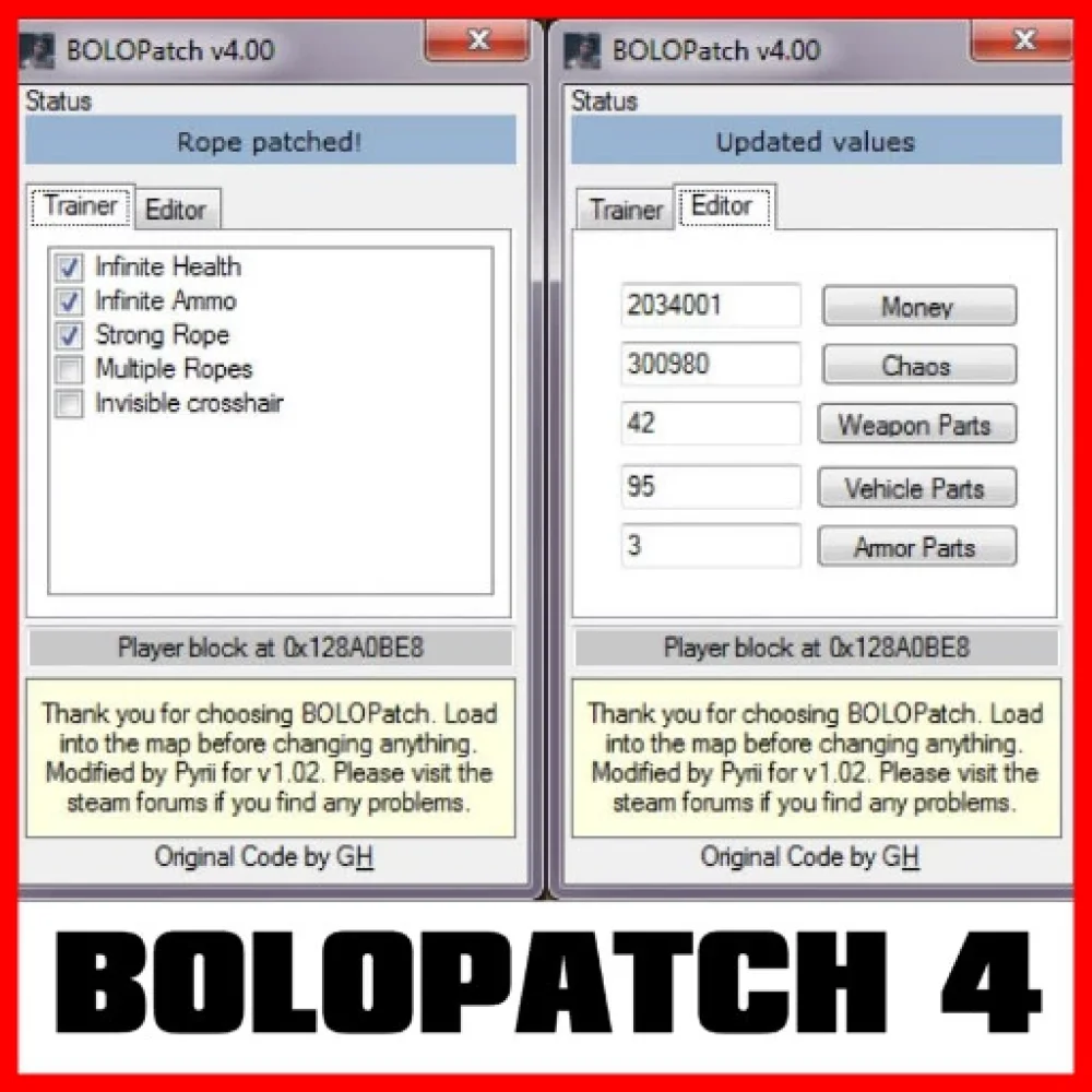 BOLOPatch 4 Modding Tool for Just Cause 2 | JC2 Modding Tools