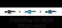 Easy editor M4a1 Blue (photoshop+paint)